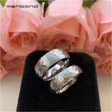 Men Women Tungsten Wedding band Hammer Ring 6MM 8MM