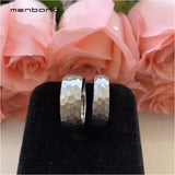 Men Women Tungsten Wedding band Hammer Ring 6MM 8MM