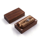 Personalized Wood Jewelry Cufflinks Case Engraved Name Tie Clips Box
