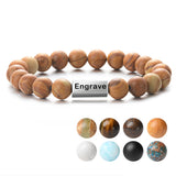 Personalized Engraved Name Stainless Steel Bracelet Family Jewelry