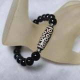 Tibetan Spiral Ruyi 21 Eyes Totem Amulet DZI Bead Bracelet