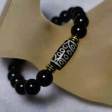 Tibetan Spiral Ruyi 21 Eyes Totem Amulet DZI Bead Bracelet