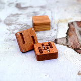 Wood Jewelry Cuff Links Box Groom Case Wedding Party Cufflinks Bowtie Gift