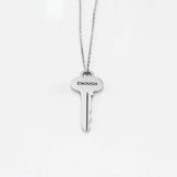 Personalized Key Shape Pendant Necklace Stainless Steel Jewelry