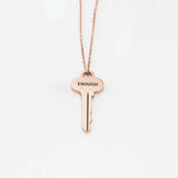 Personalized Key Shape Pendant Necklace Stainless Steel Jewelry