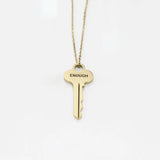 Personalized Key Shape Pendant Necklace Stainless Steel Jewelry