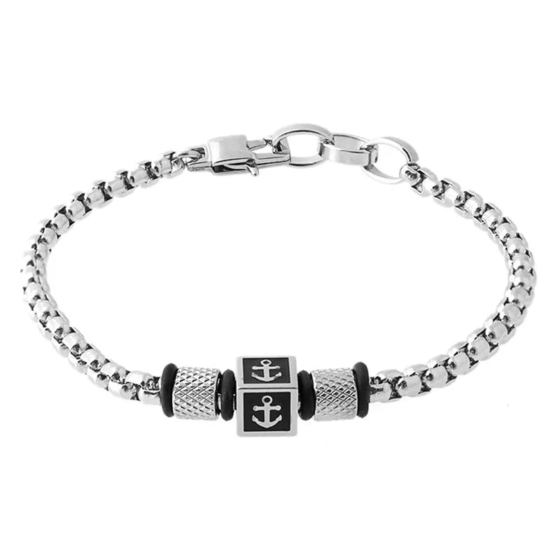 Ocean Anchor Steel Adjustable Men's Jewelry