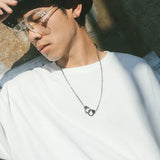 Stainless Steel Handcuffs Pendant Necklace Chain for Men Women