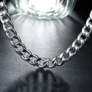 Men's 24'' 60cm 10mm N925 Sterling Silver 115g Solid Snake Chain N011