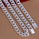 Men's 24'' 60cm 10mm N925 Sterling Silver 115g Solid Snake Chain N011