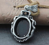 Men's Stainless Steel Biker Punk Crystal Charm Necklace