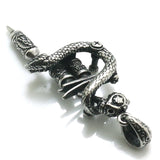316L Stainless Steel Gothic Skull Tattoo Pendant Necklace