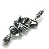 316L Stainless Steel Gothic Skull Tattoo Pendant Necklace