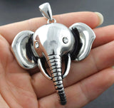Men's Elephant Pendant Biker Charm Stainless Steel