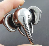 Men's Elephant Pendant Biker Charm Stainless Steel