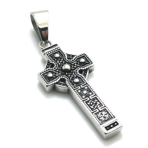 Men's Stainless Steel Punk Cross Pendant