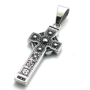 Men's Stainless Steel Punk Cross Pendant