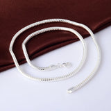 4mm Silver Snake Chain Necklace 925 Sterling Silver Jewelry