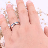 Men's 8mm Matte Finish Rose Gold Tungsten Ring Size 6-13