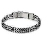 Men's Cross Bracelet 8mm Steel Punk Stainless