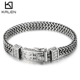 Men's Cross Bracelet 8mm Steel Punk Stainless