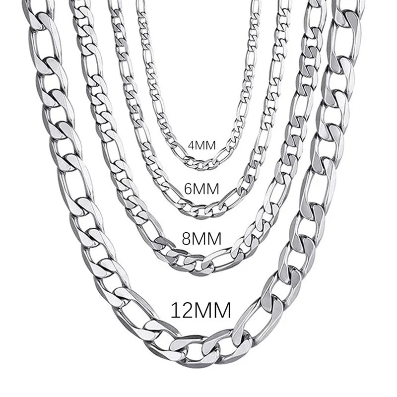 Men's 925 Silver Chain Necklace 16-30 Inch High End Jewelry