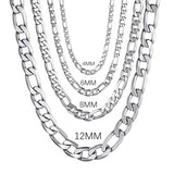 Men's 925 Silver Chain Necklace 16-30 Inch High End Jewelry