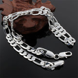 Men's 925 Silver Chain Necklace 16-30 Inch High End Jewelry