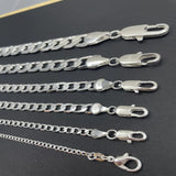 925 Silver Necklace 2-12MM 40-75cm Men Women Face Chain Jewelry