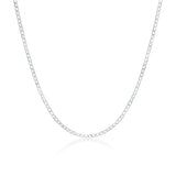 Men's 925 Silver Necklace 2-12MM 40-75cm Face Chain Lobster Clasp