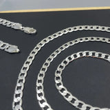 Men's 925 Silver Necklace 2/4/6/8/10/12MM 40-75cm Chain Necklace
