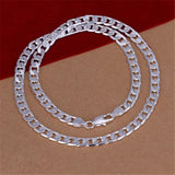 Men's 925 Sterling Silver Necklace 2/4/6/8/10/12MM 40-75cm