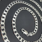 Men's 925 Silver Necklace 2/4/6/8/10/12MM 40-75cm Chain Necklace
