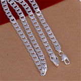 Men's 925 Sterling Silver Necklace 2/4/6/8/10/12MM 40-75cm