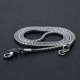Men's 925 Thai Silver Necklace Zygote Chain Contracted Style Male Silver Jewelry
