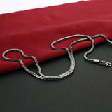 Men's 925 Thai Silver Necklace Zygote Chain Contracted Style Male Silver Jewelry