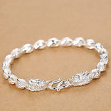 Men's 925 Vintage Silver Faucet Bracelet Domineering