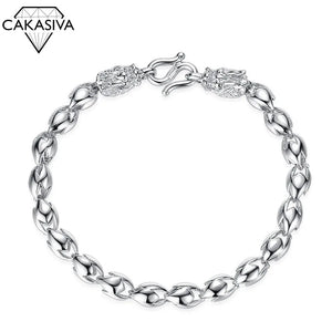 Men's 925 Vintage Silver Faucet Bracelet Domineering