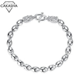 Men's 925 Vintage Silver Faucet Bracelet Domineering