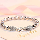 Men's 925 Vintage Silver Faucet Bracelet Domineering