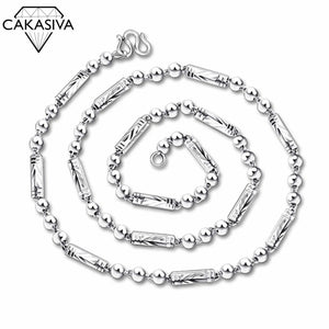 Men's Vintage 925 Sterling Silver Bead Necklace Holiday Gift