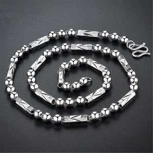 Men's Vintage 925 Sterling Silver Bead Necklace Holiday Gift