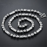 Men's Vintage 925 Sterling Silver Bead Necklace Holiday Gift