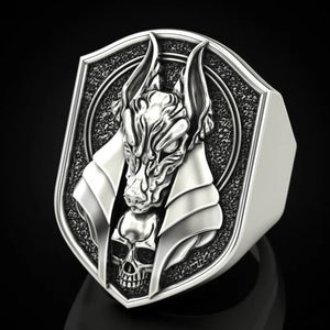Men's 925 Vintage Thai Silver Wolf Head Ring Party Gift Jewelry Ring