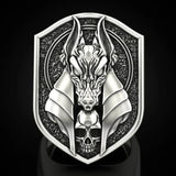 Men's 925 Vintage Thai Silver Wolf Head Ring Party Gift Jewelry Ring