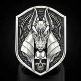 Men's 925 Vintage Thai Silver Wolf Head Ring Party Gift Jewelry Ring