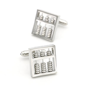 Men's Copper Abacus Cuff Links Novel Counting Frame Cufflinks