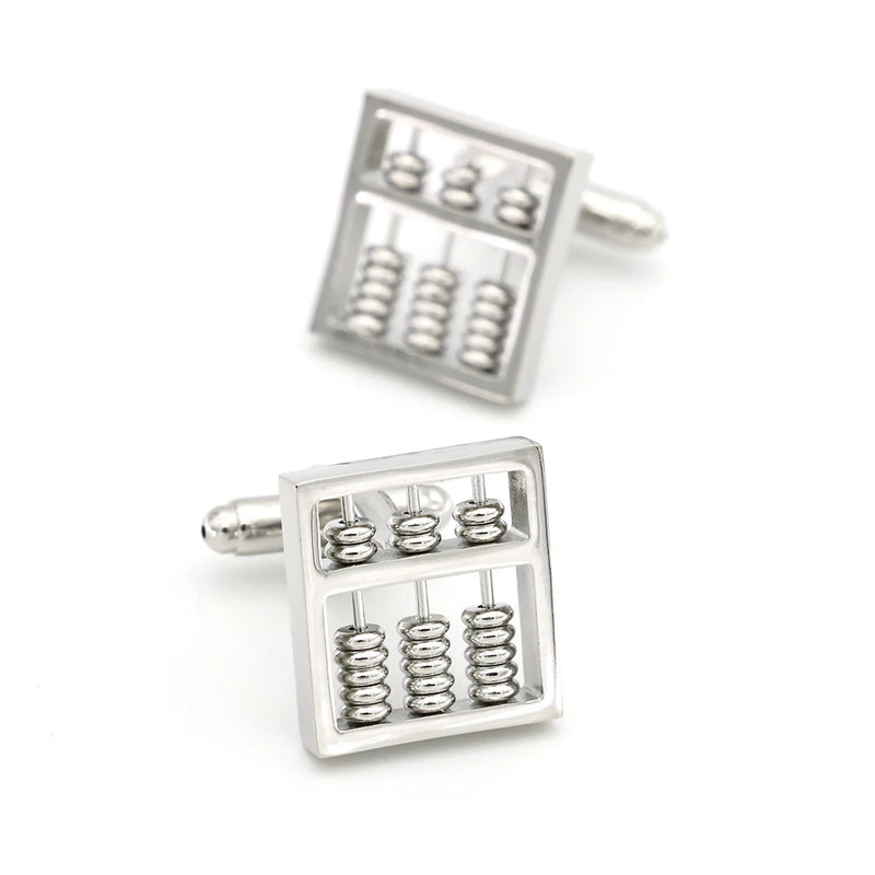 Men's Copper Abacus Cuff Links Novel Counting Frame Cufflinks