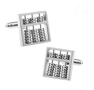 Men's Copper Abacus Cuff Links Novel Counting Frame Cufflinks