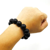 Men's Natural Agates Bracelet - Frosted Stone